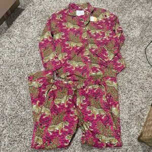 NWT PRINTFRESH Pink Bagheera Pajamas Wmn XS